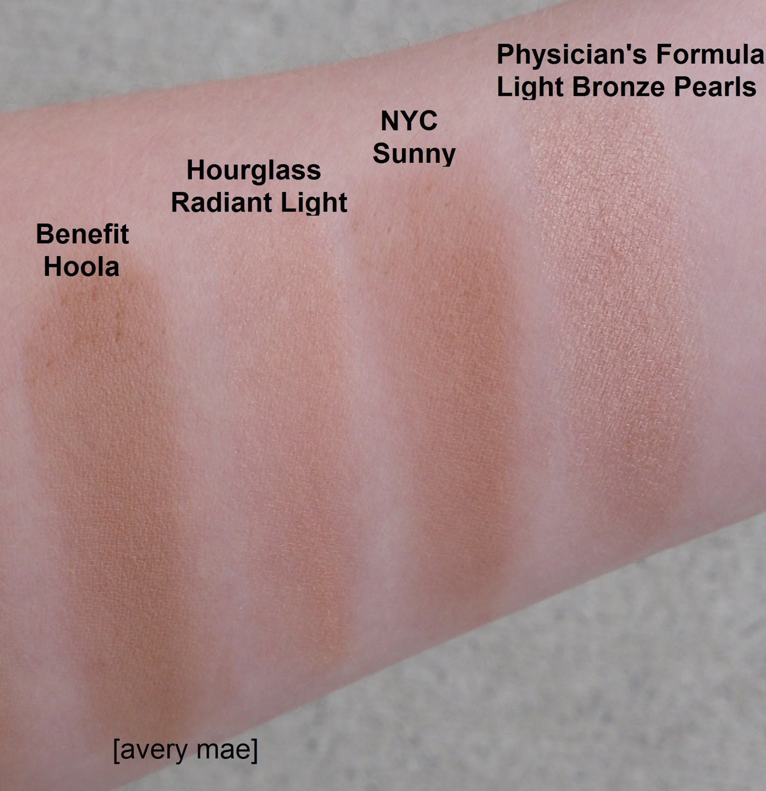 Hourglass bronzer swatches deals